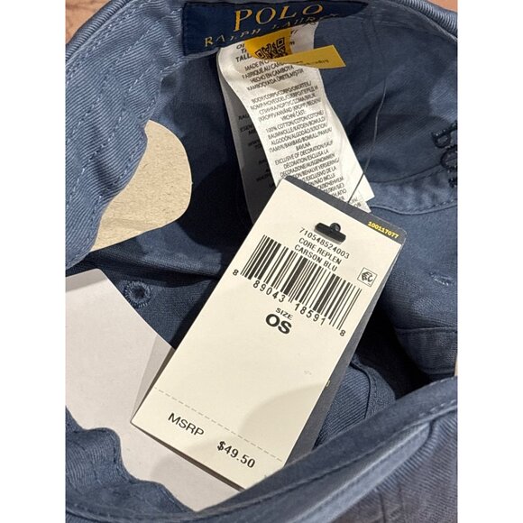 Polo Ralph Lauren Chino Cap in Carson Blue One Size Unisex Hat Mens Womens - Picture 7 of 12